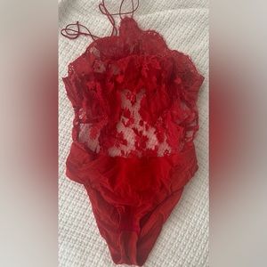 La Perla Freesia Bodysuit Red